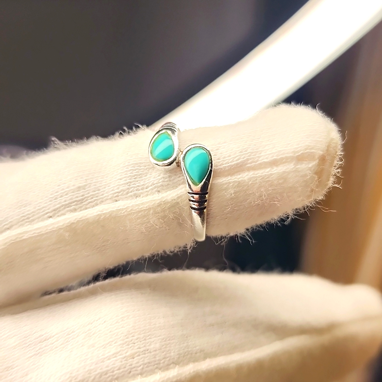 Turquoise Sterling Silver Toe Ring